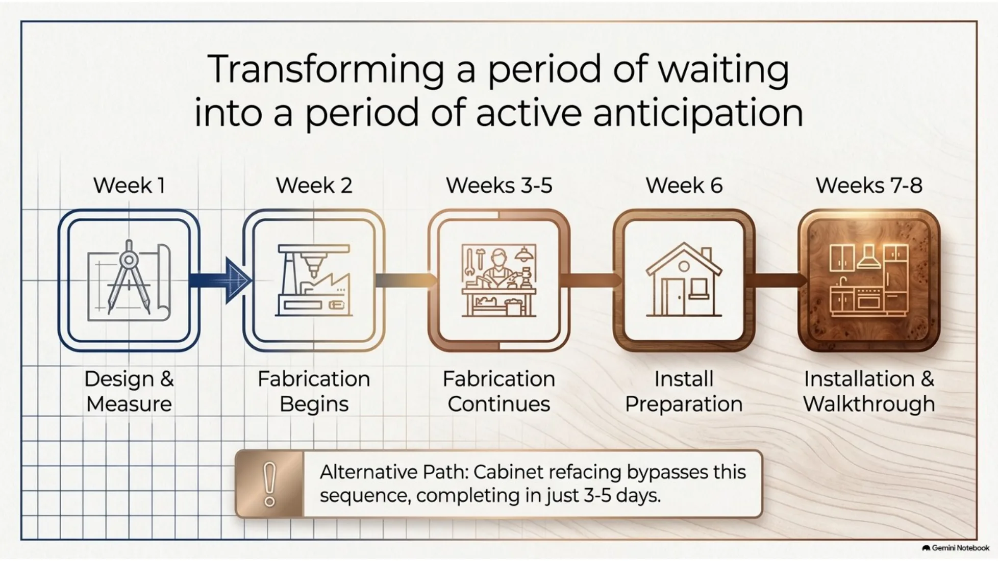 8 weeks to heirloom cabinetry slide 3