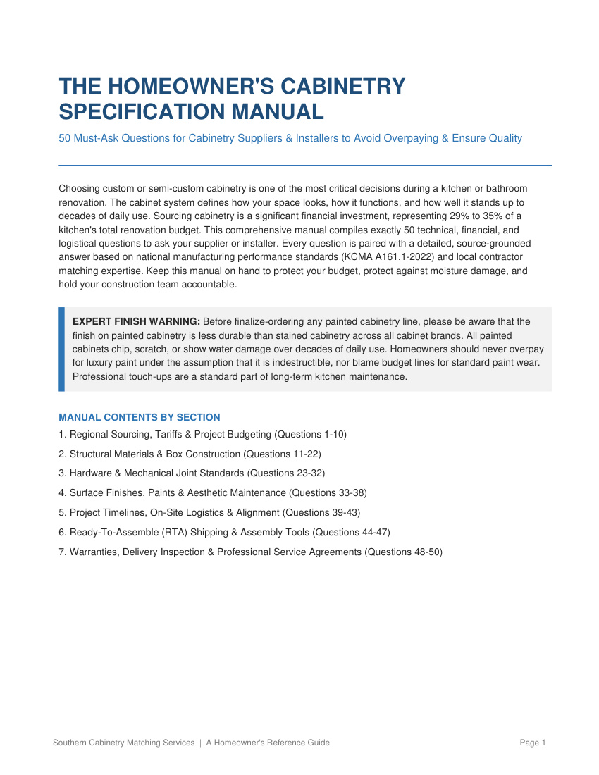 Why specifications prevent overpaying